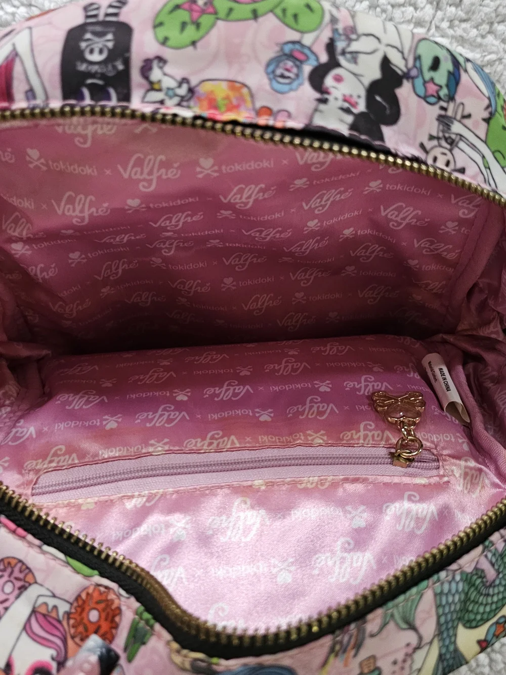 Tokidoki x Valfre Mini Backpack in Pink Character Print